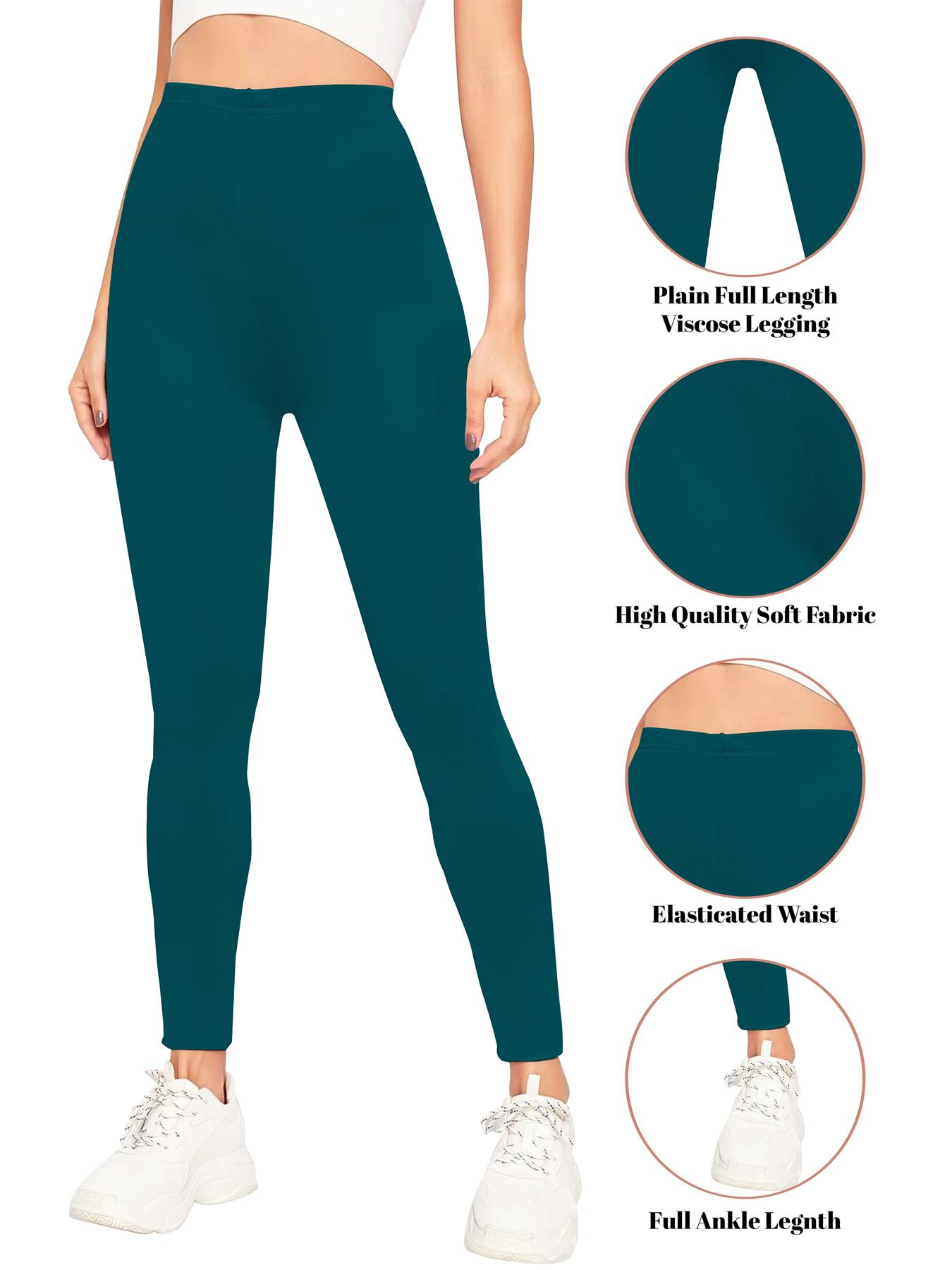 Womens Plain High Waist Leggings Trouser Fitness Gym Yoga Comfy Leggings Lot - Picture 62 of 68