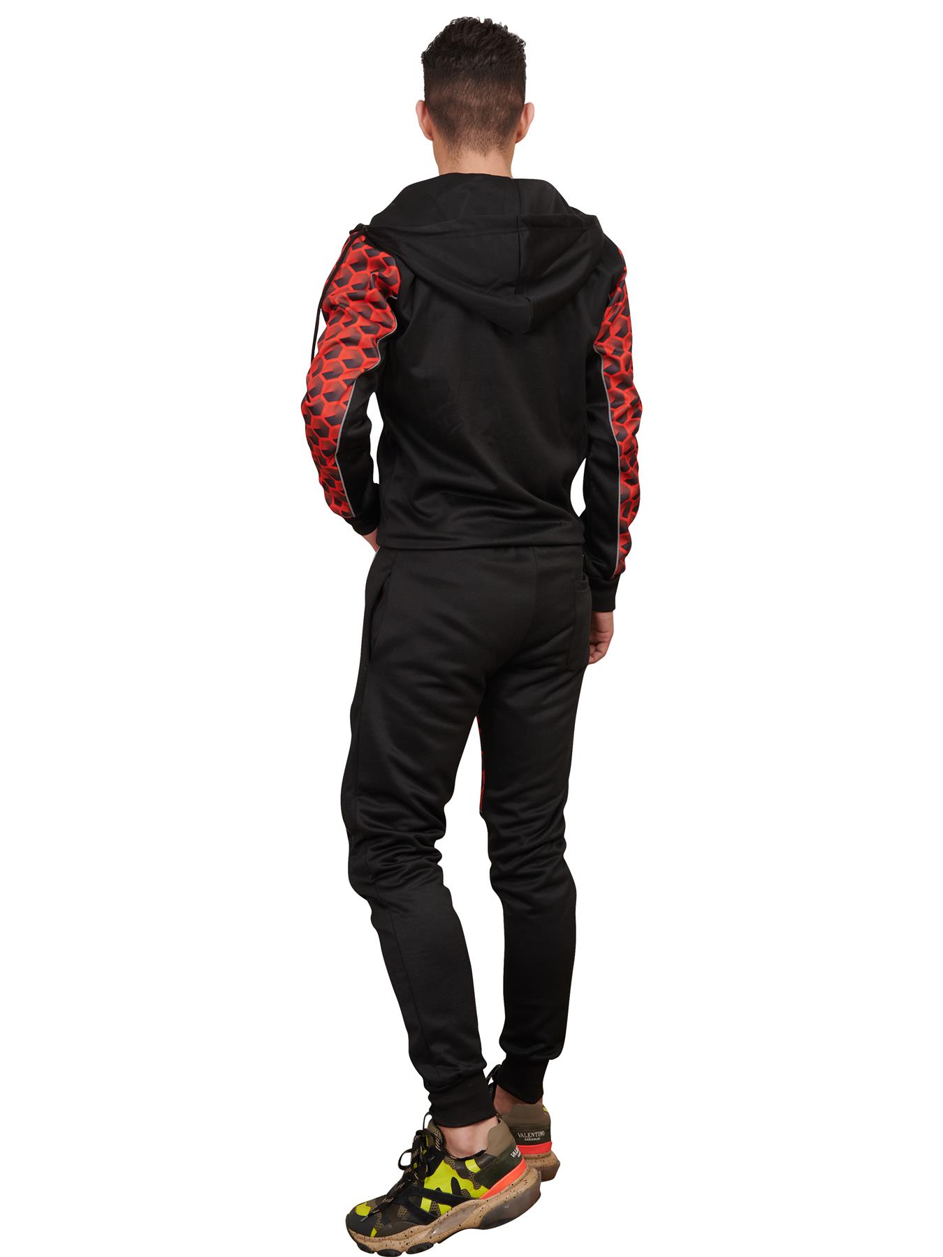 Men's Tracksuit Gradient Colored Pants Ziper With Pcokets Long sleeve Hoodie - Picture 9 of 15