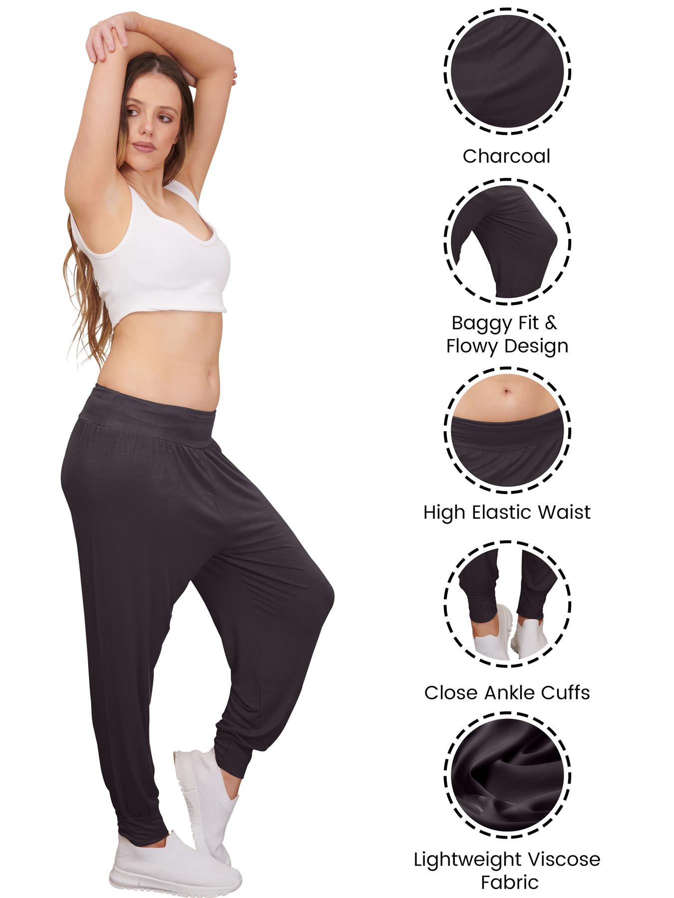 Womens Harem Ali Baba Full Pants Trousers Ladies Baggy Hareem Leggings Plus Size - Picture 44 of 143