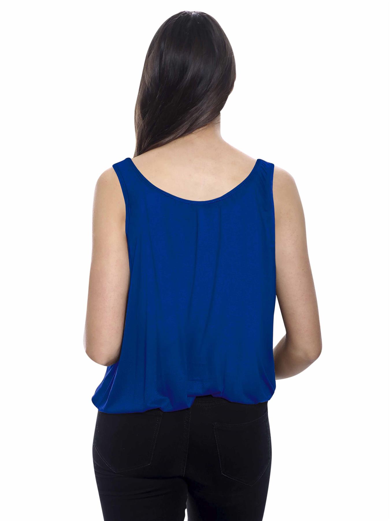 Womens Vest Tops Italian Summer Holiday Loose Fit Camisole Sleeveless Tank Top - Picture 70 of 82