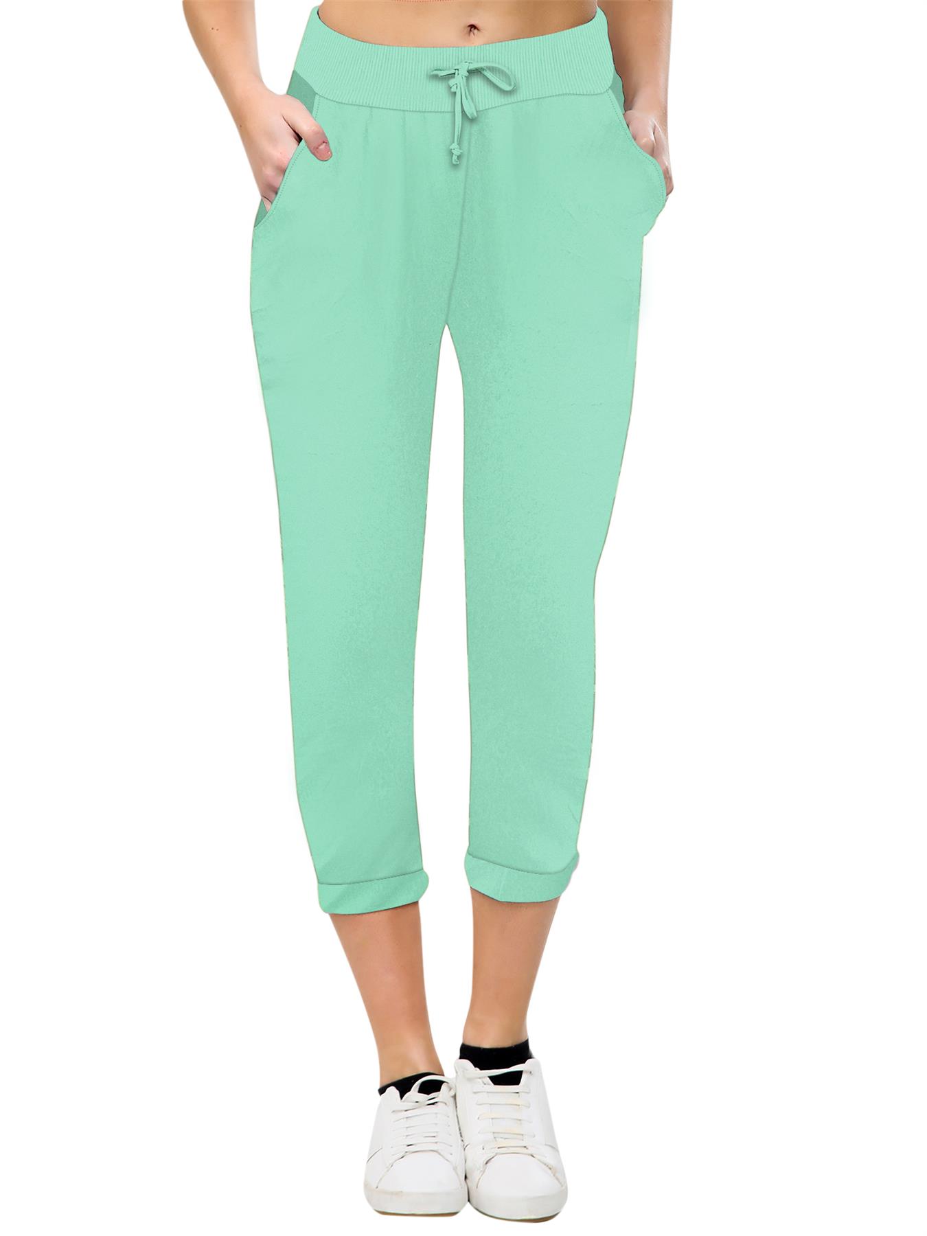 Women's Italian Comfy Ladies Stretchy Casual Pants Pocket Trouser for Running - Picture 49 of 78