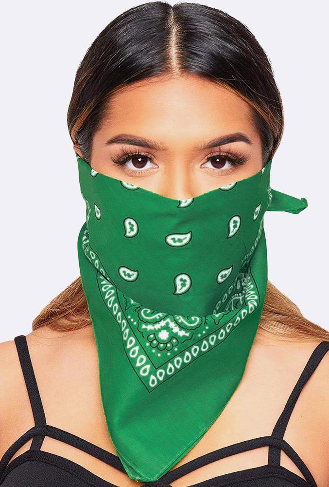 Paisley Bandana Cotton Scarf Headband Head Wear Mouth Protection Wrap Band Lot - Picture 23 of 63