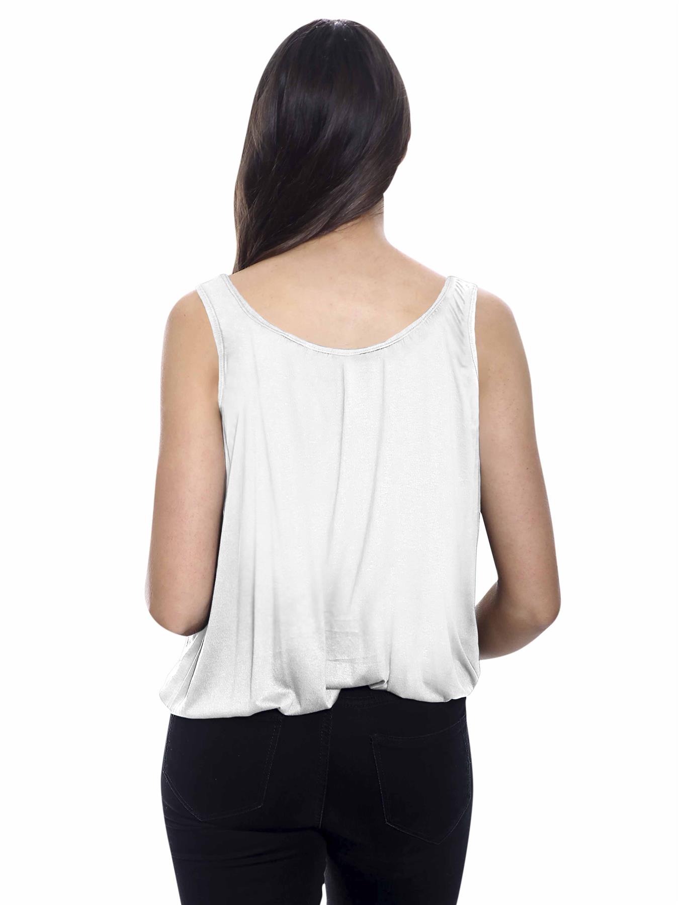 Womens Vest Tops Italian Summer Holiday Loose Fit Camisole Sleeveless Tank Top - Picture 79 of 82