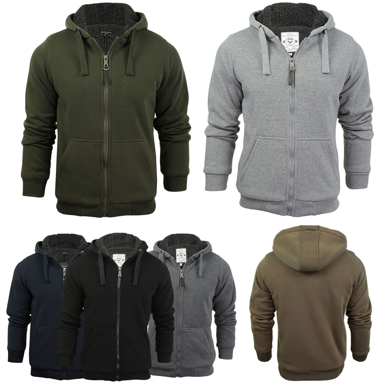 brave soul fleece lined hoodie