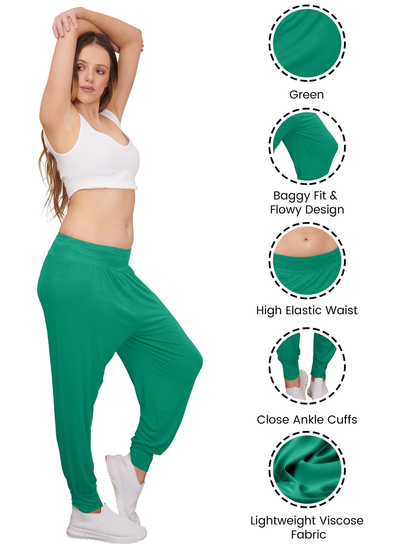 Womens Harem Ali Baba Full Pants Trousers Ladies Baggy Hareem Leggings Plus Size - Picture 56 of 143