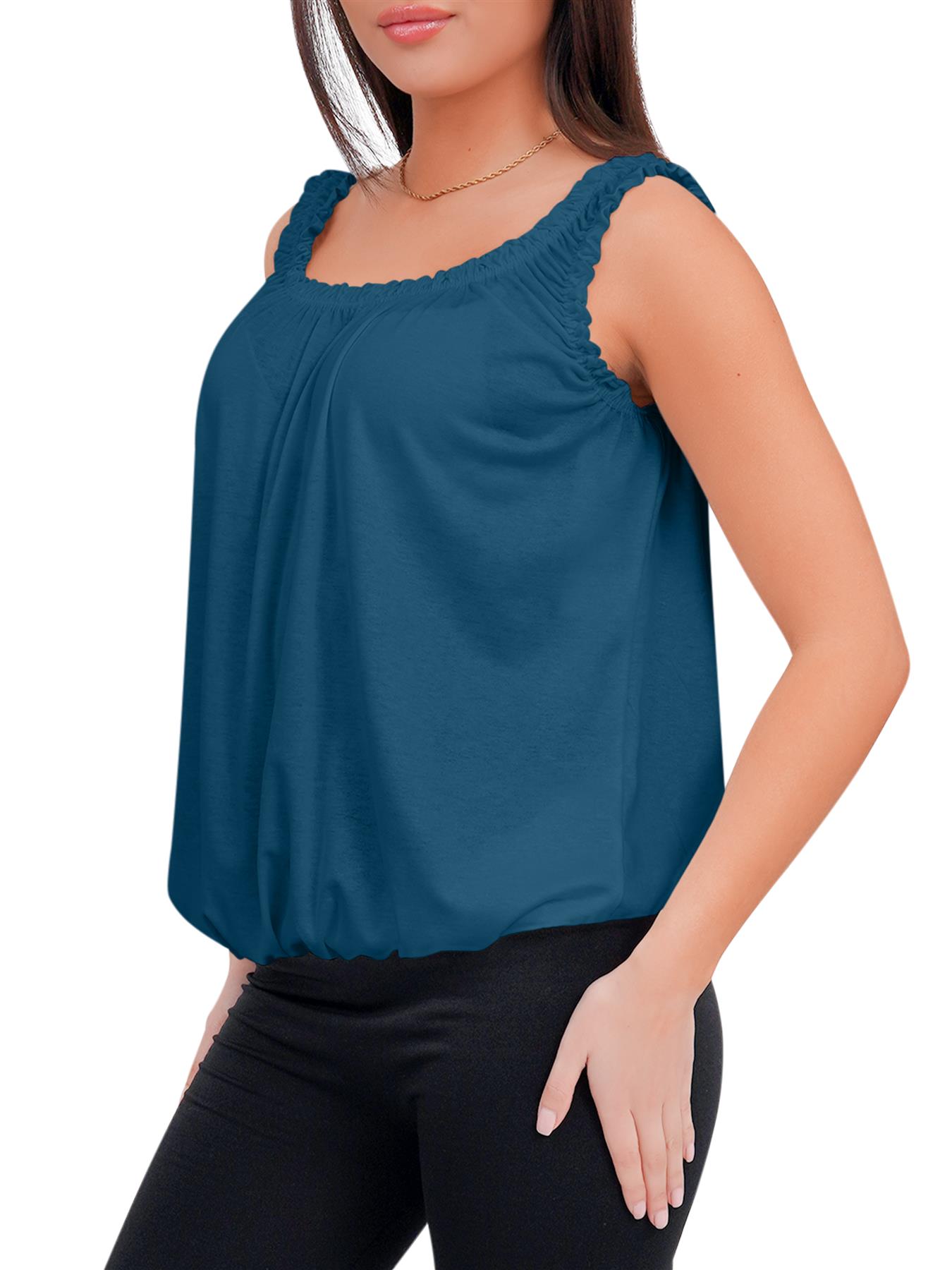 Ladies Camisole Vest Top Womens Stretchy Casual Tank Tops Plain Cami Cool Shirt
