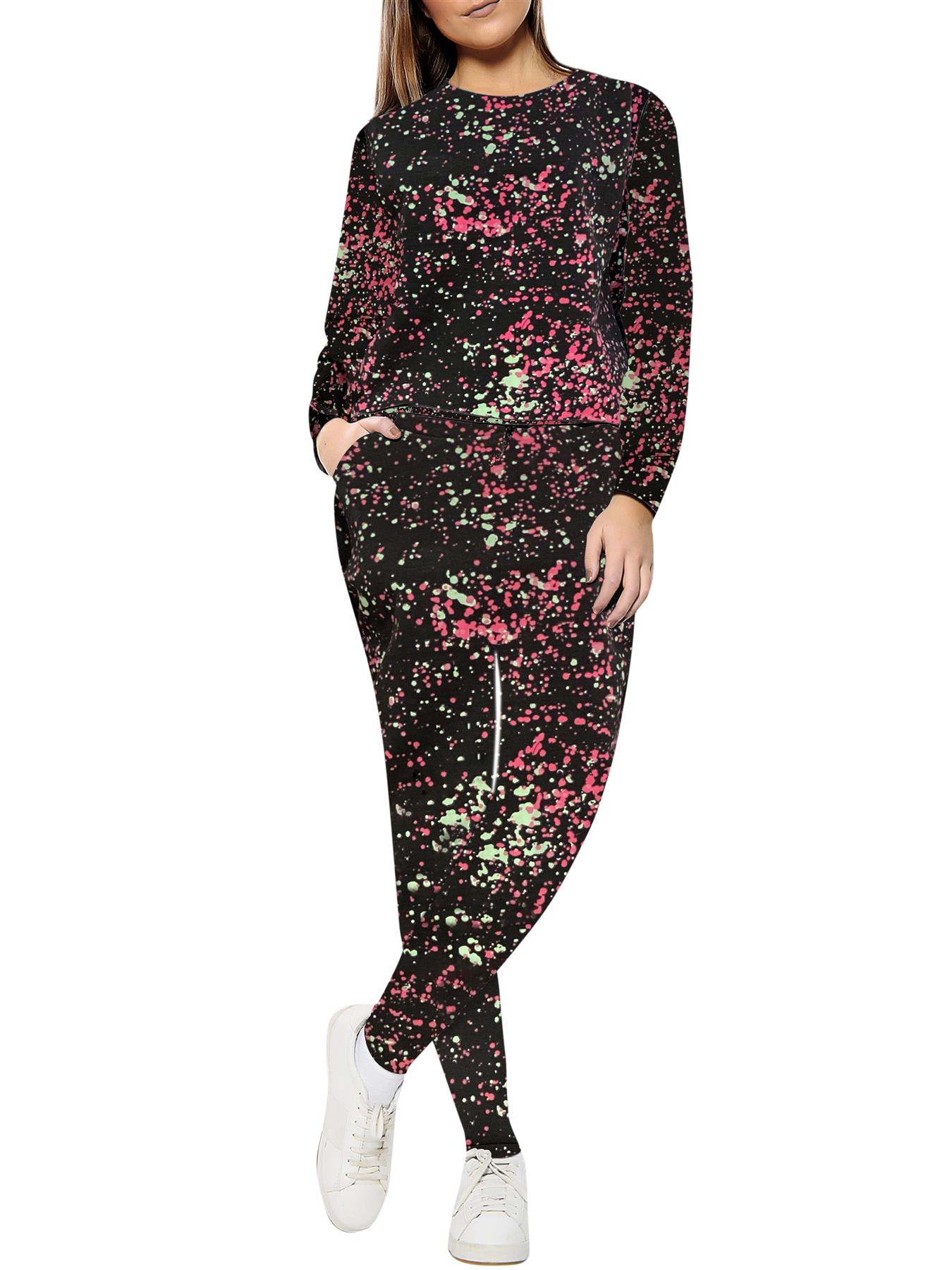 Womens Long Sleeve Plain Lounge Wear Set Ladies Casual Comfy Two Piece Tracksuit - Picture 10 of 27
