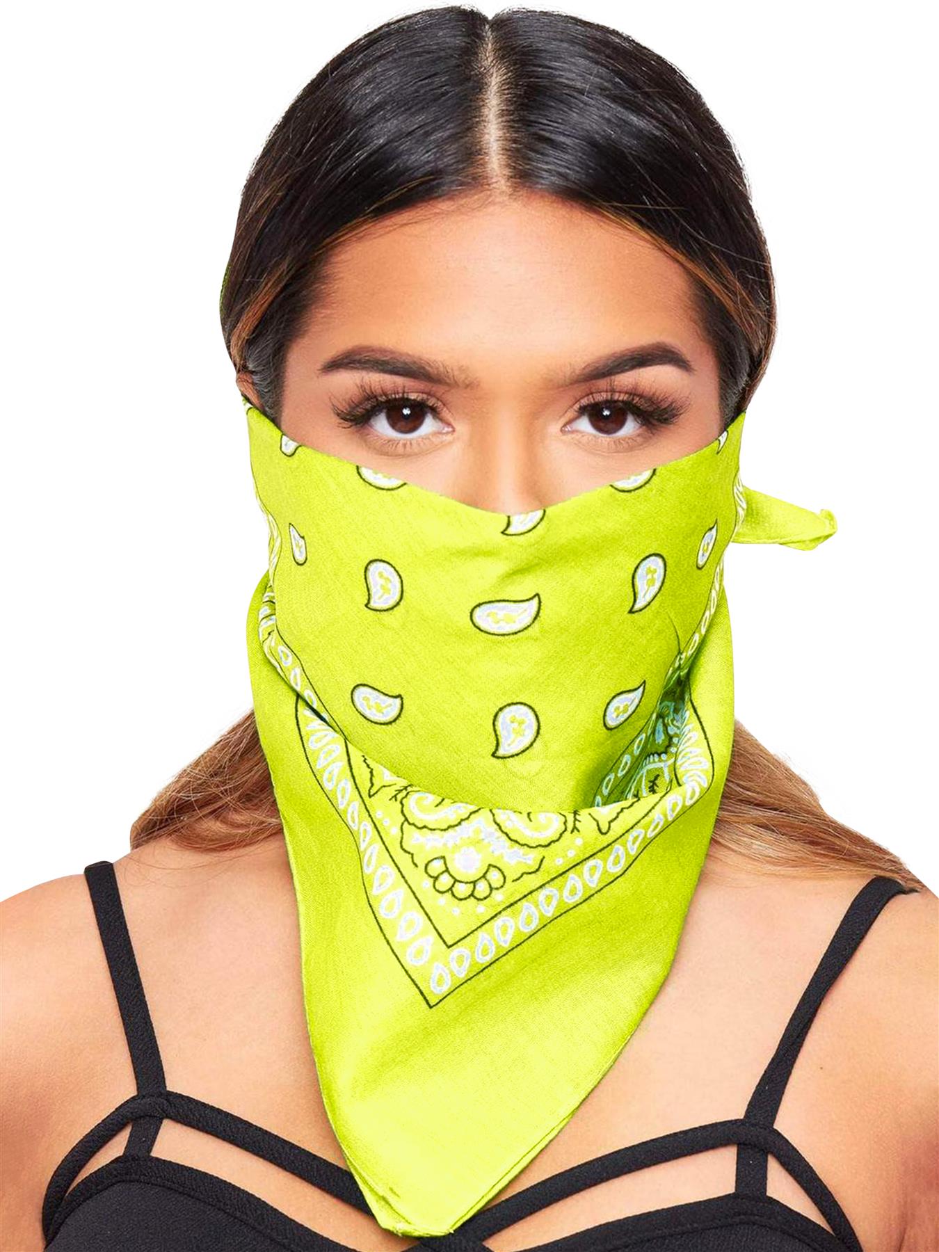 Paisley Bandana Cotton Scarf Headband Head Wear Mouth Protection Wrap Band Lot - Picture 37 of 63