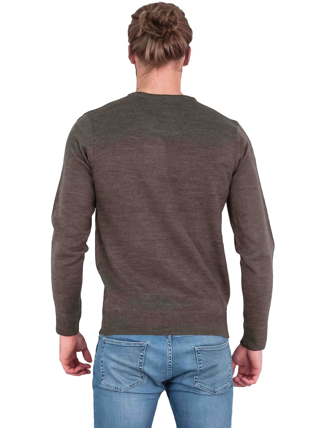 Mens Jumper Sweat Shirt Knitted V-Neck Pullover Casual Brave Soul Warm Winter L
