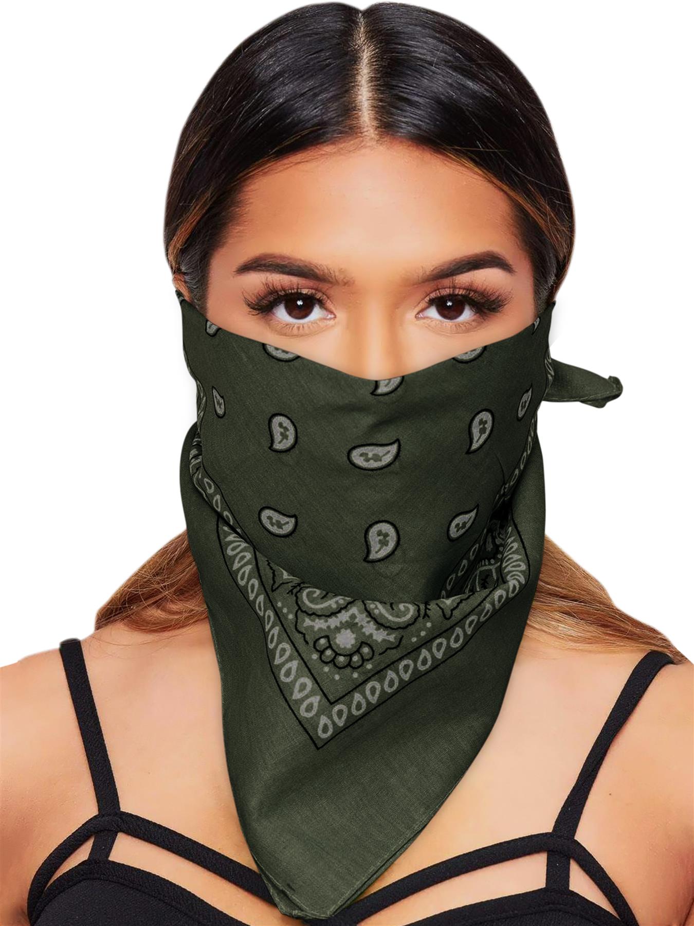 Paisley Bandana Cotton Scarf Headband Head Wear Mouth Protection Wrap Band Lot - Picture 26 of 63