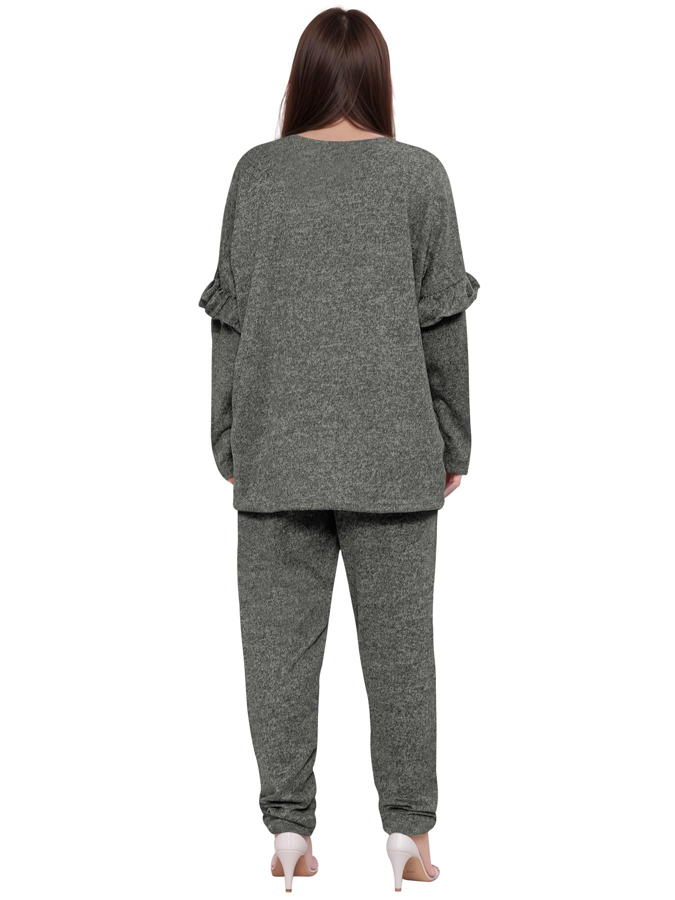 2 Piece Ladies Italian Activewear Tracksuit Summer Casual Long Sleeve Crew Neck - Picture 20 of 38