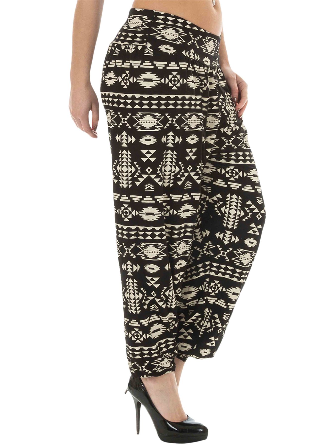 Neuf Plus Taille Harem Imprimé pour Femme Pantalon Long Full Baggy Femme Pantalon 12-26
