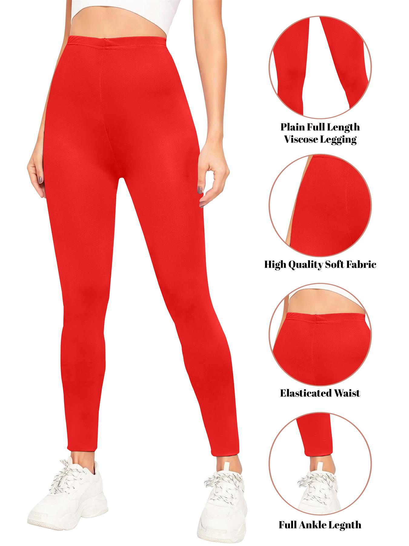 Womens Plain High Waist Leggings Trouser Fitness Gym Yoga Comfy Leggings Lot - Picture 27 of 68