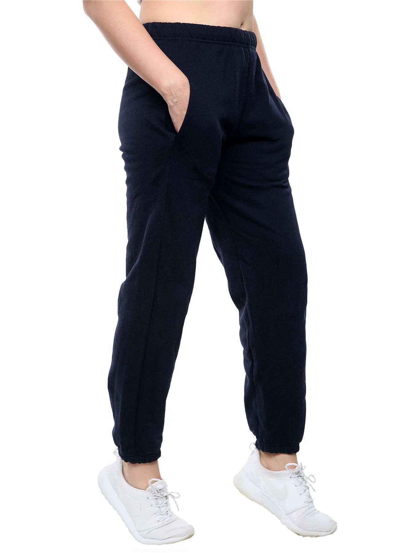 Kids Jogging Bottoms Warm Fleece Plain Joggers Bottom Pant 2 - 13 Years - Picture 28 of 41