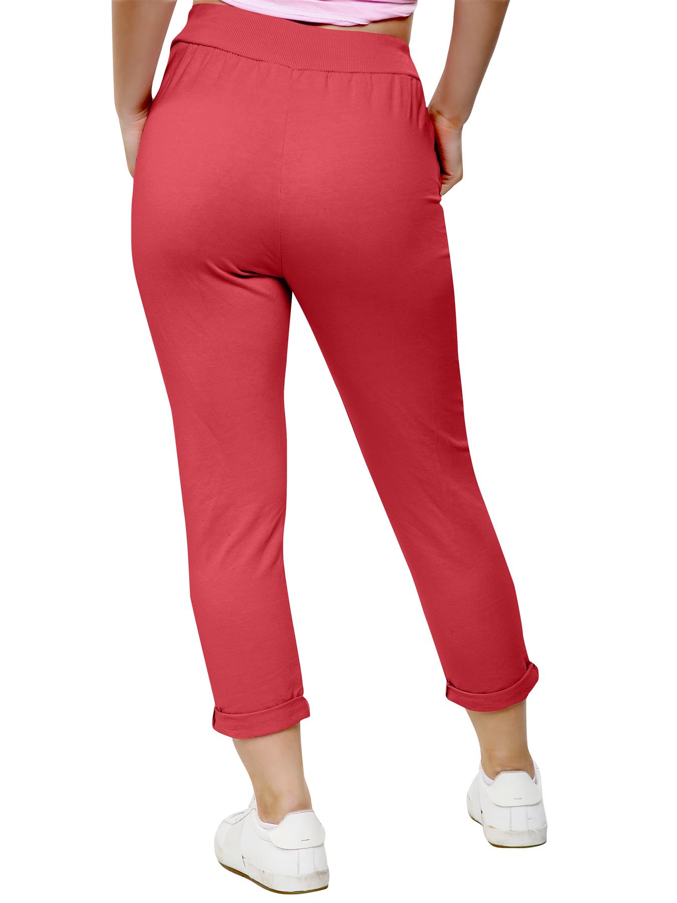 Women's Athletic Italian Trouser Pants for Active Yoga Comfy Jogging Bottoms - Picture 13 of 44