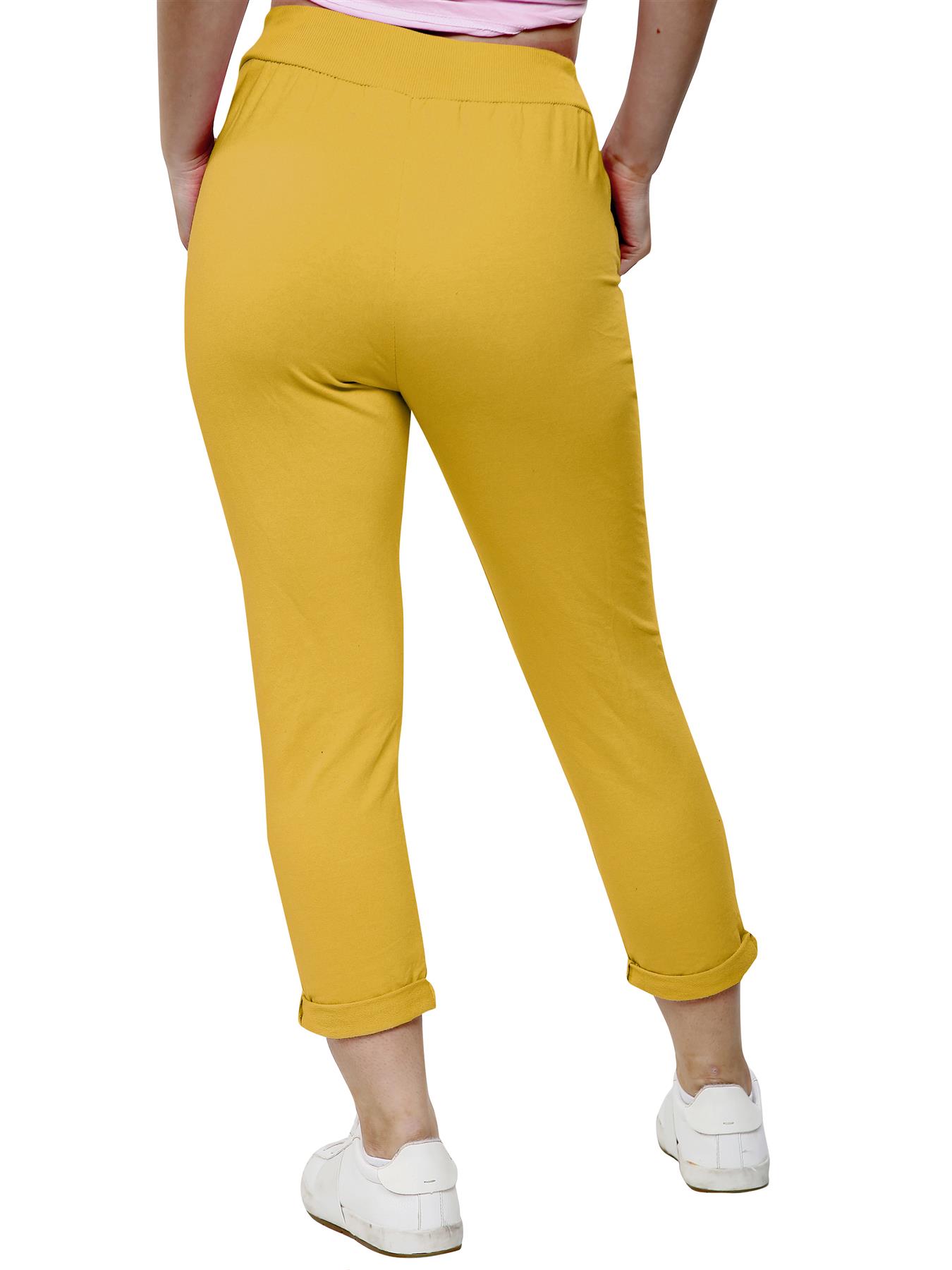 Women's Italian Comfy Ladies Stretchy Casual Pants Pocket Trouser for Running - Picture 54 of 78