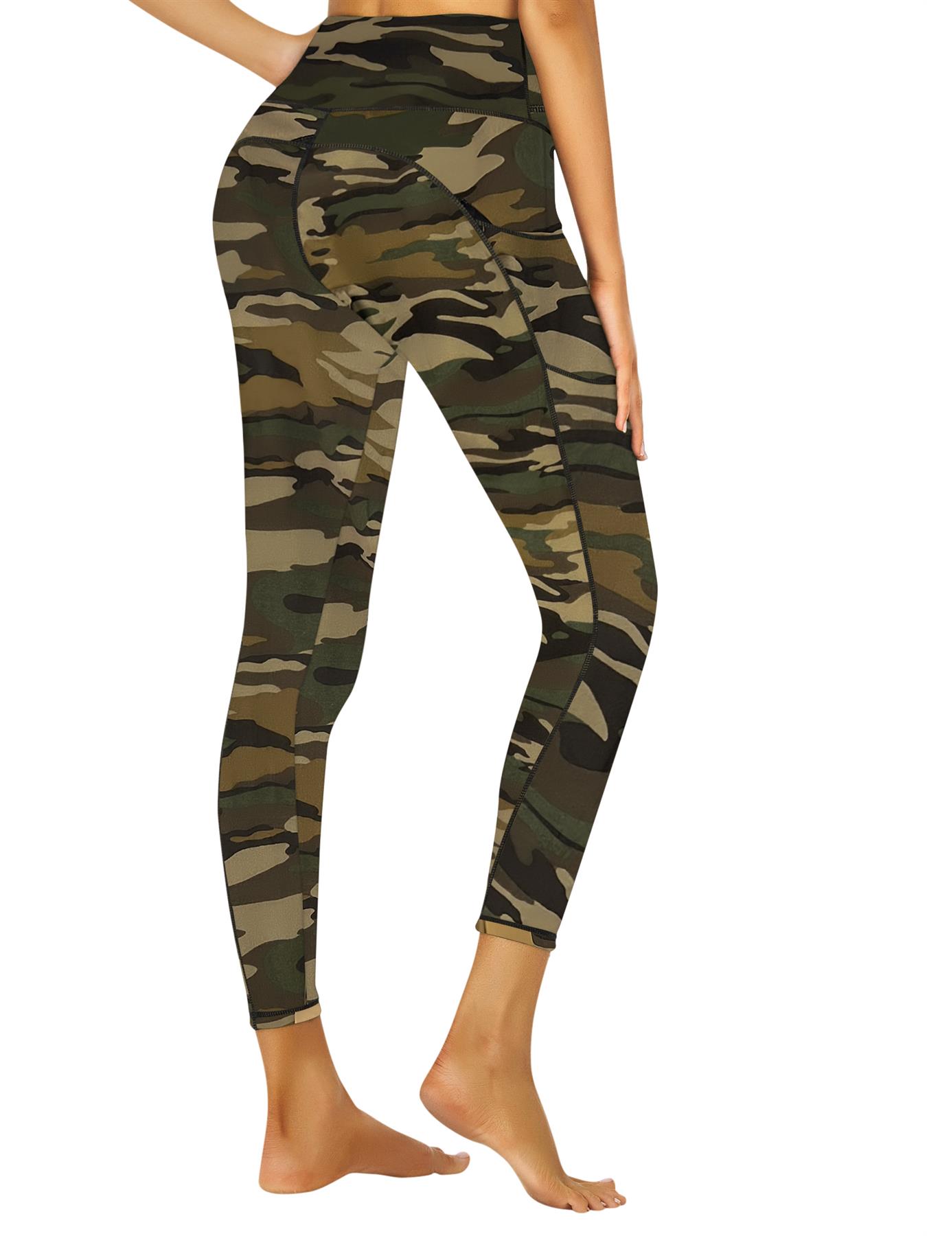 Women Fitness Sports Leggings Ladies Gym High Waist Gym Yoga Pants With Stretch - Picture 20 of 33