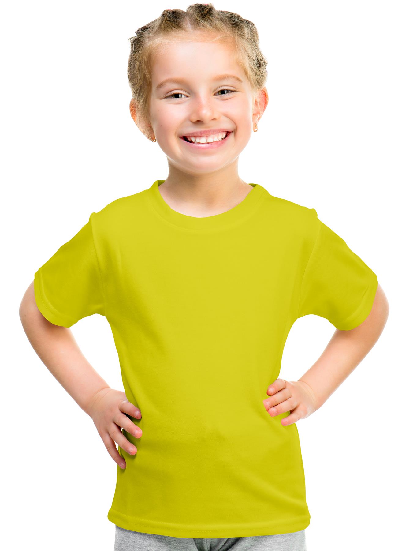 Kids Plain T-shirt Original Fruit of the Loom Summer Crew Neck - Picture 15 of 17