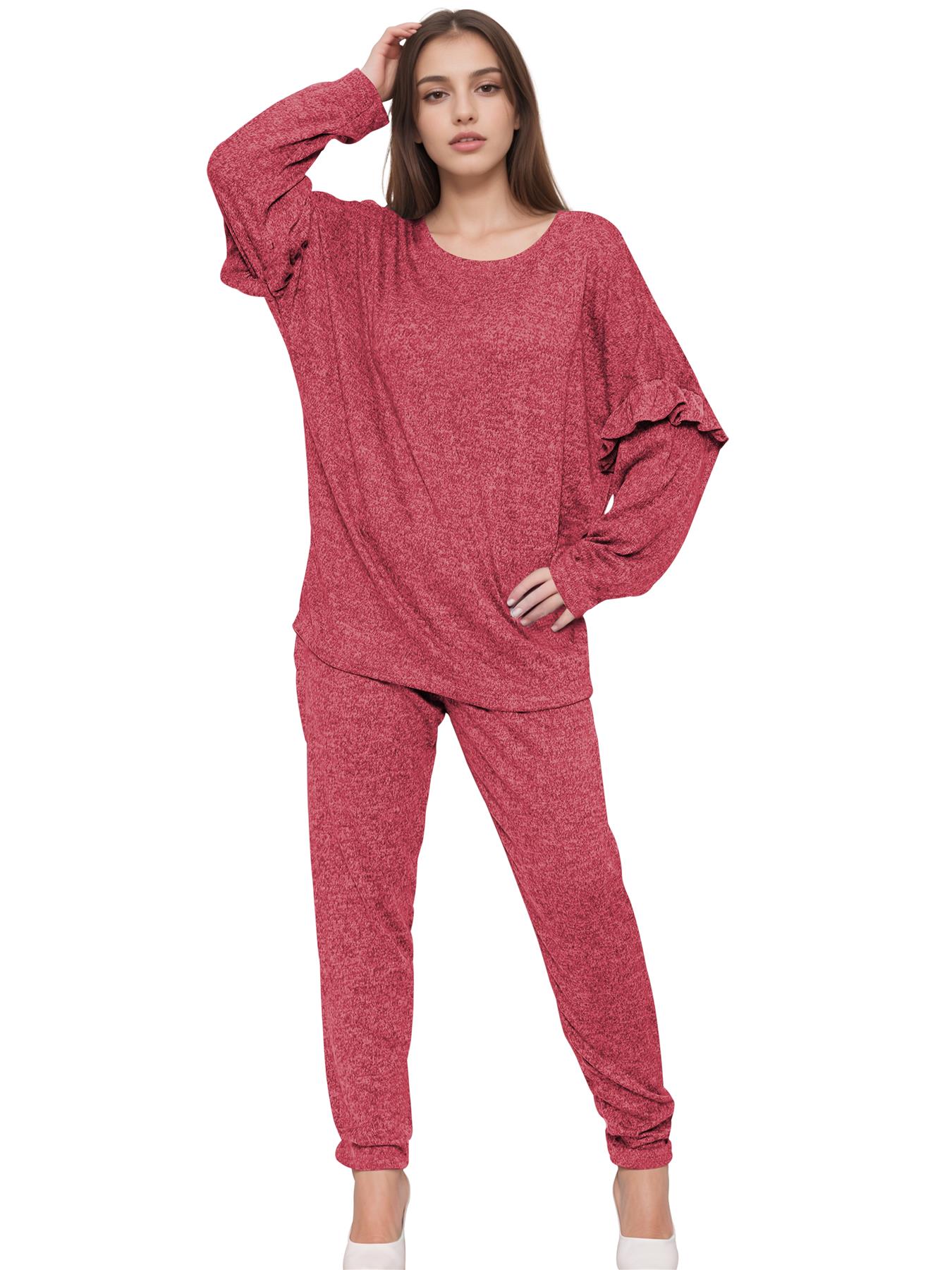 2 Piece Ladies Italian Activewear Tracksuit Summer Casual Long Sleeve Crew Neck - Picture 37 of 38