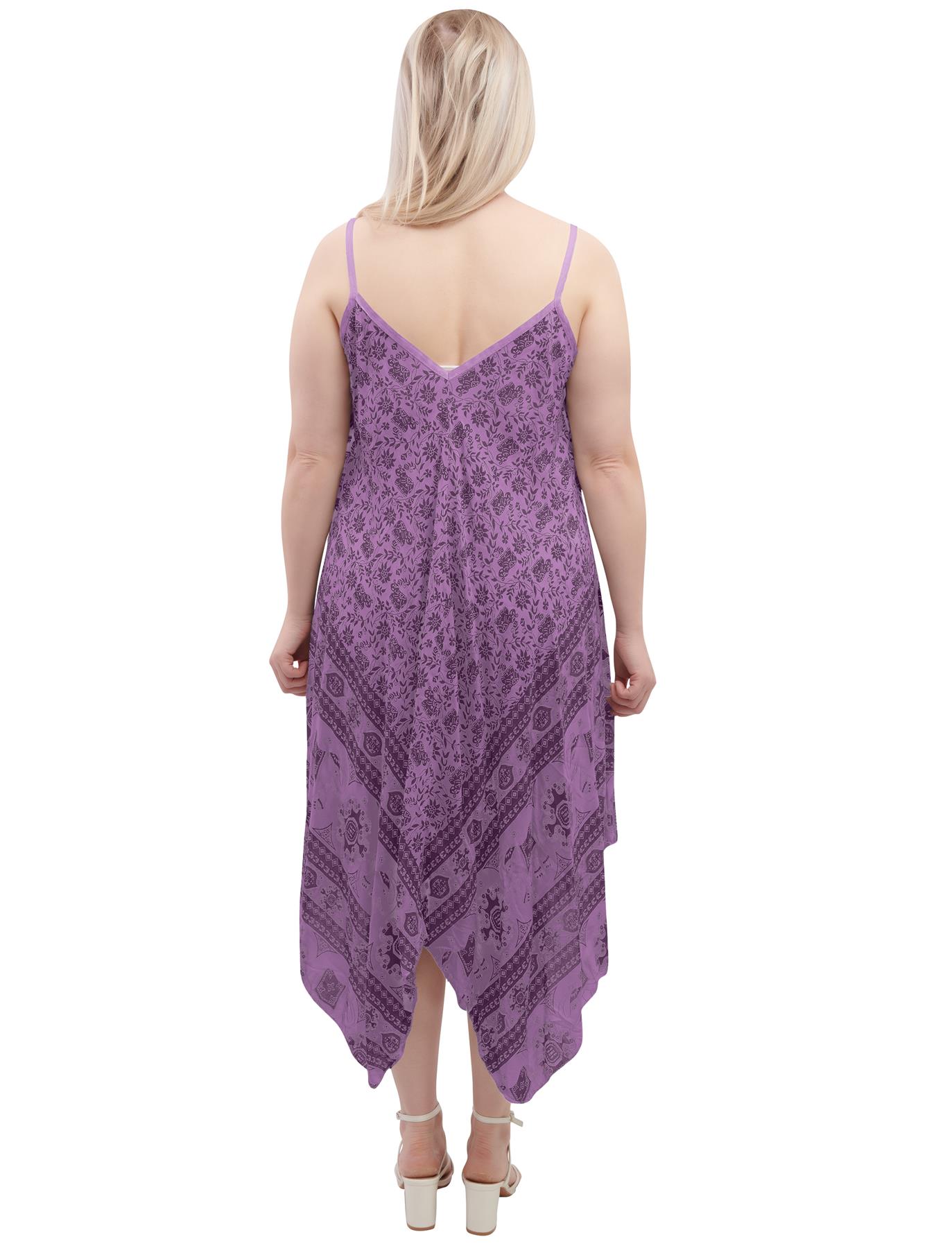 Womens Sleeveless Italian V Neck Hanky Dress Elephant Print Strappy Summer Maxi - Picture 26 of 72
