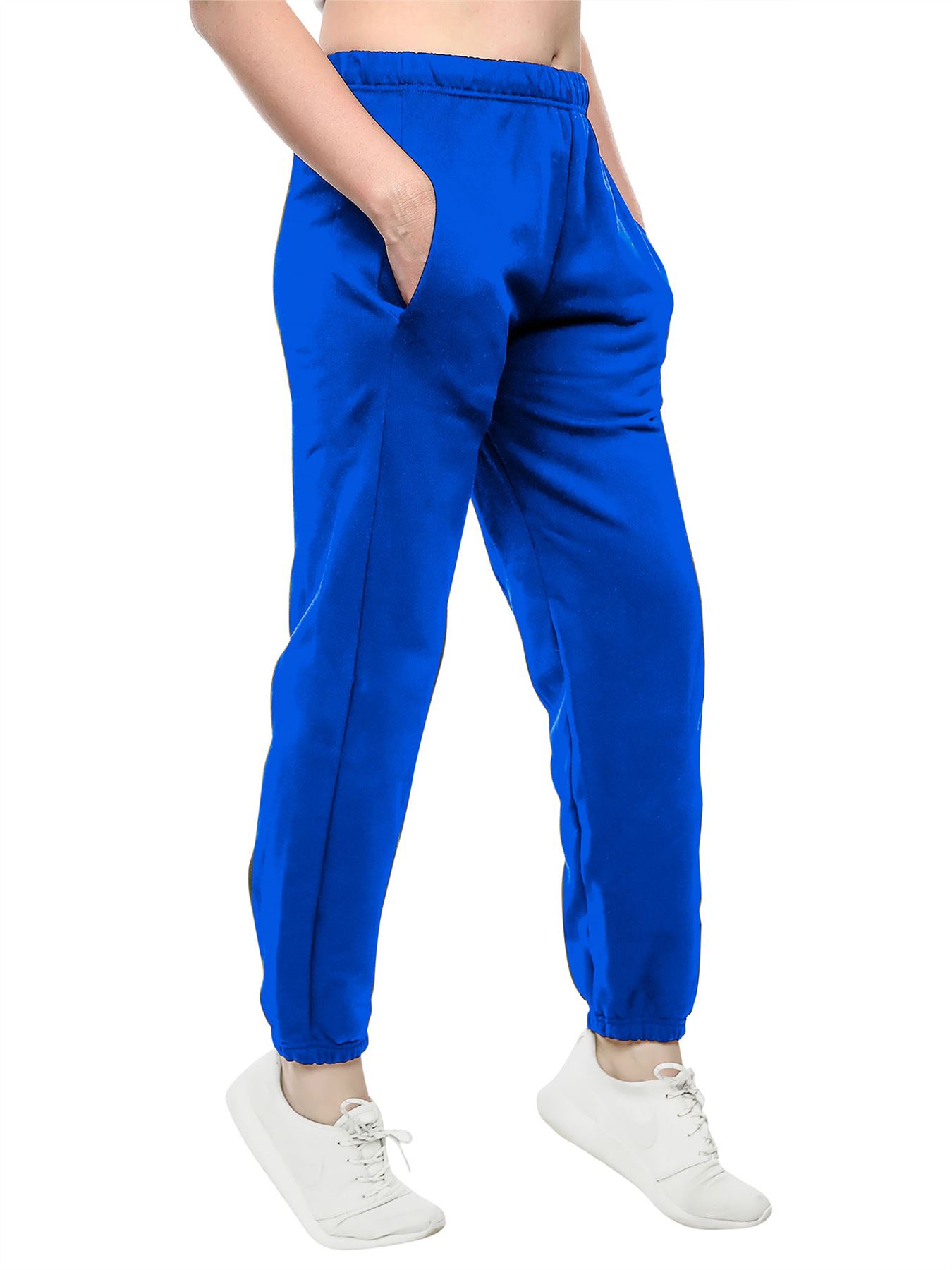 Kids Jogging Bottoms Warm Fleece Plain Joggers Bottom Pant 2 - 13 Years - Picture 38 of 41