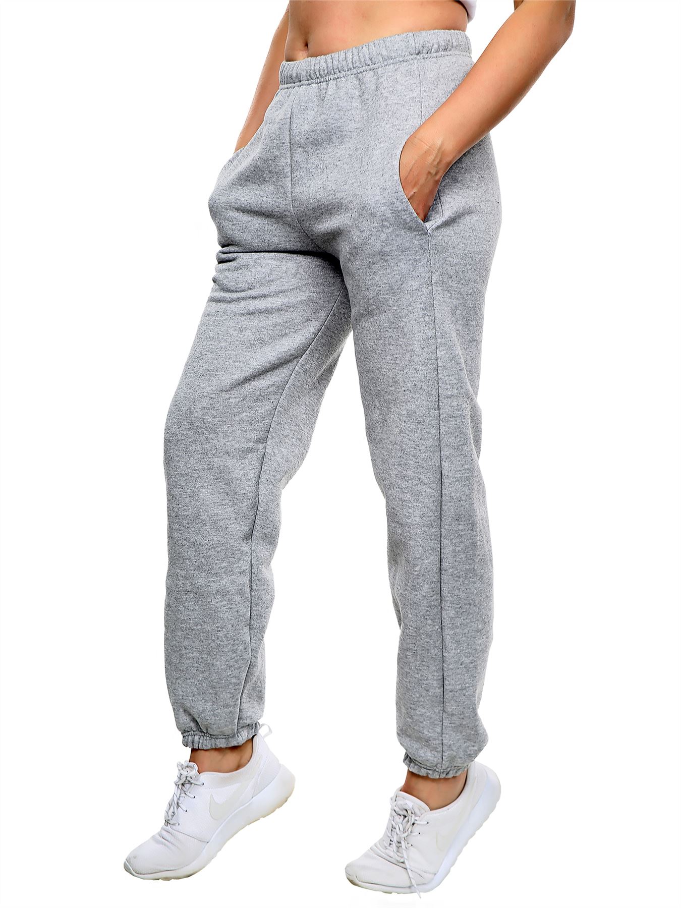 Kids Jogging Bottoms Warm Fleece Plain Joggers Bottom Pant 2 - 13 Years - Picture 21 of 41