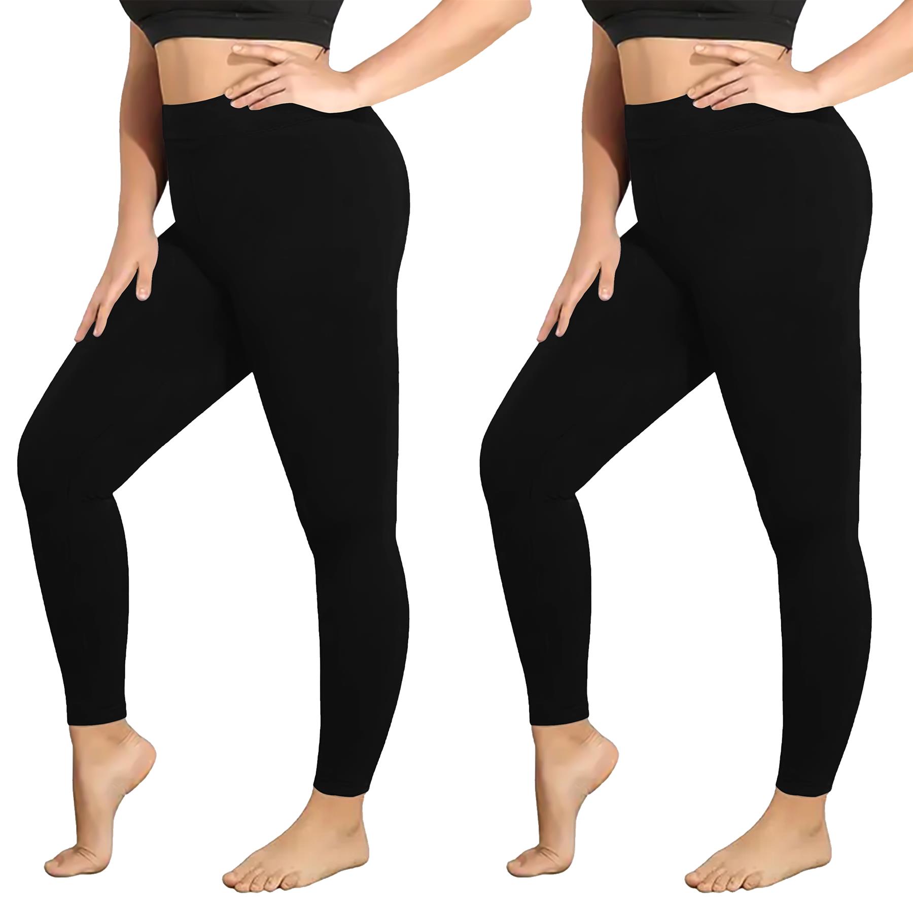 Women Warm Thick Fleece Lined Full Length Leggings Soft High Waist Elasticated - Picture 4 of 10