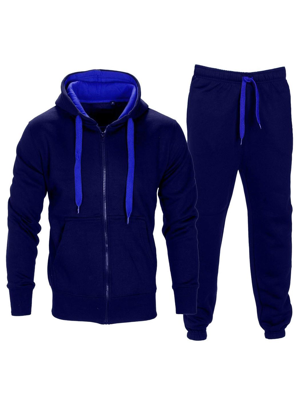 Men Full Zip Hoodie Set Jogging Sportswear Casual Tracksuit Jogger Sweat Pants - Picture 17 of 20