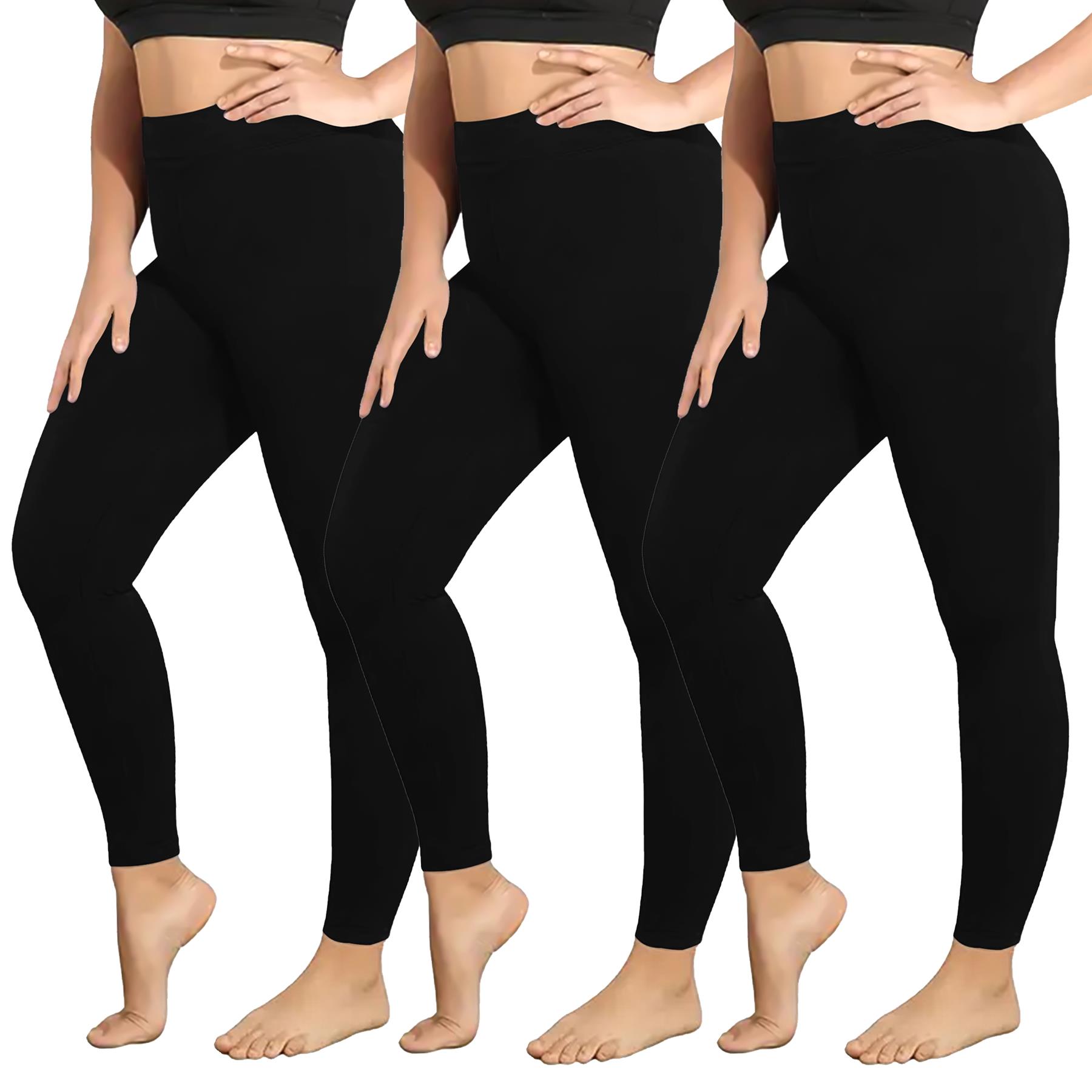 Women Warm Thick Fleece Lined Full Length Leggings Soft High Waist Elasticated - Picture 5 of 10