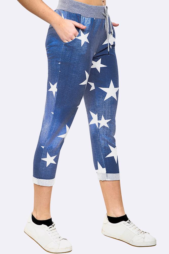 Womens Joggers Italian Floral Print Trousers Casual Jogging Bottoms Ladies Pants - Picture 5 of 9