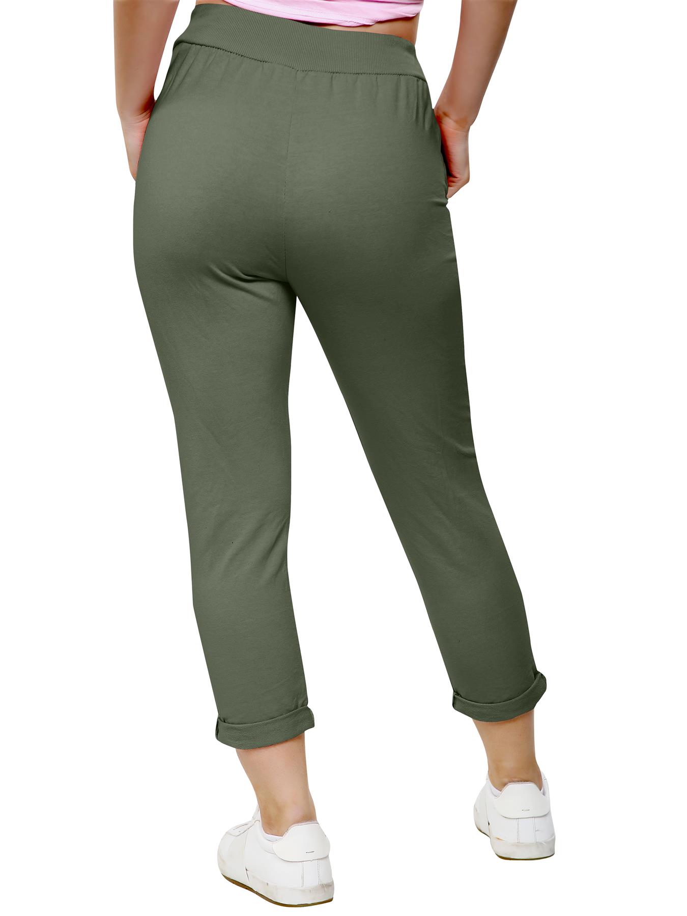 Women's Athletic Italian Trouser Pants for Active Yoga Comfy Jogging Bottoms - Picture 25 of 44