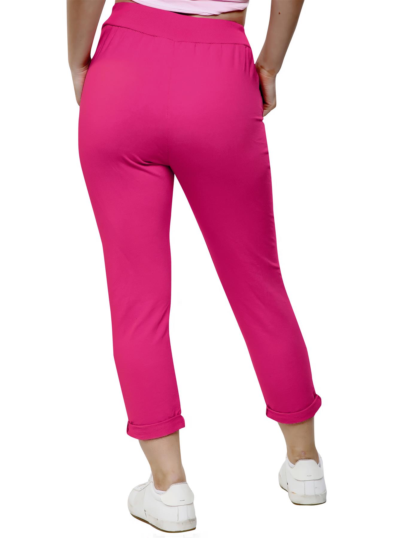 Women's Italian Comfy Ladies Stretchy Casual Pants Pocket Trouser for Running - Picture 34 of 78