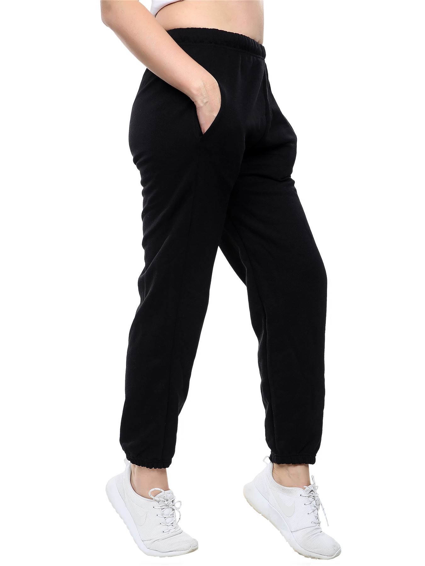 Kids Jogging Bottoms Warm Fleece Plain Joggers Bottom Pant 2 - 13 Years - Picture 14 of 41