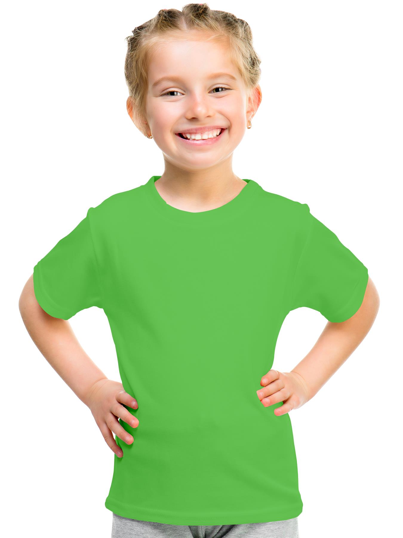 Kids Plain T-shirt Original Fruit of the Loom Summer Crew Neck - Picture 10 of 17