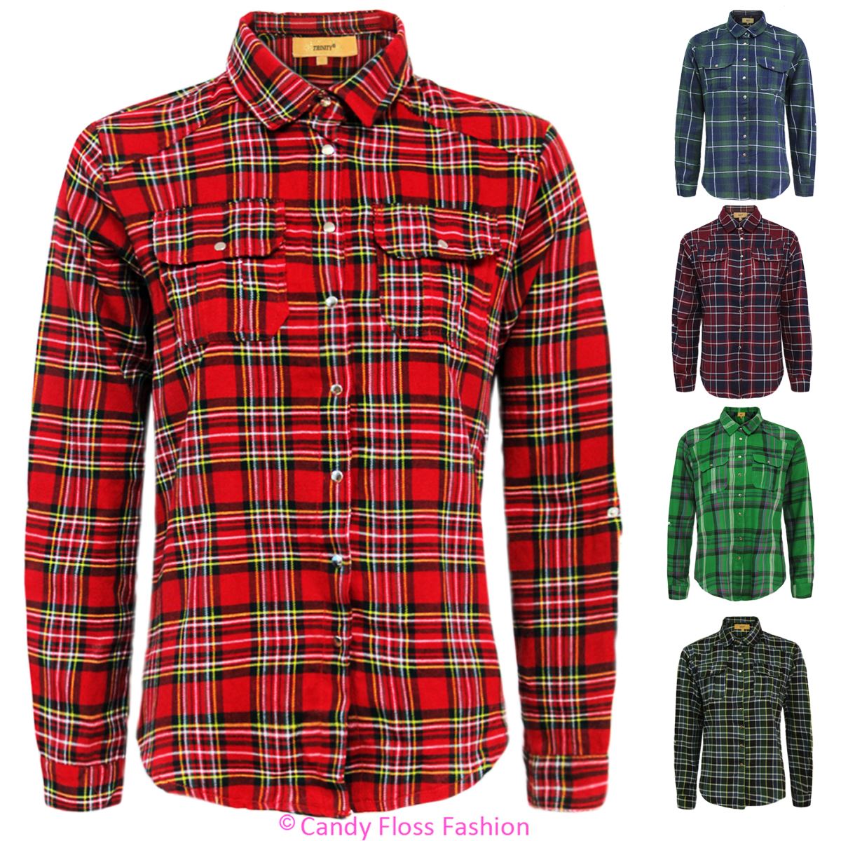 Red tartan plaid shirts for women Red tartan plaid shirts for women