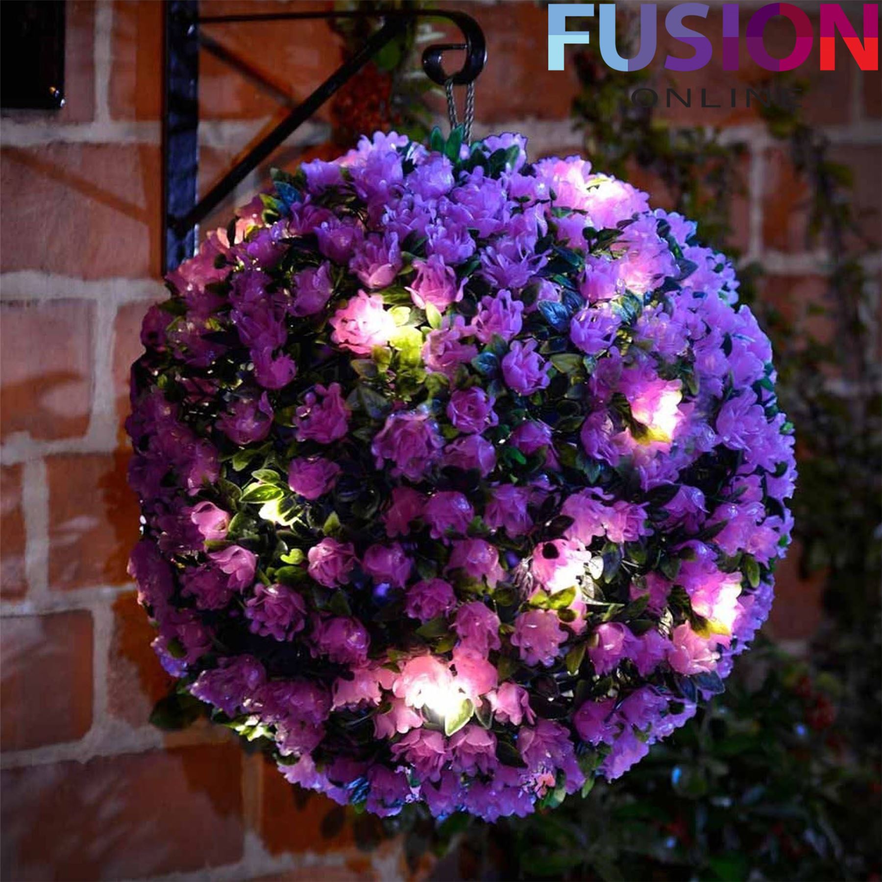 20 LED SOLAR POWERED ROSE TOPIARY BALL BOXWOOD HANGING GARDEN LIGHT ORNAMENT eBay