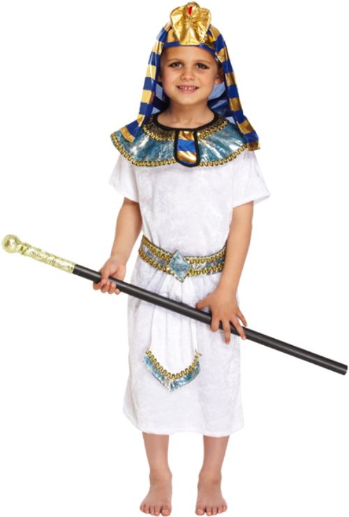Boys Egyptian King Book Week Historic Fancy Dress Costume School Kids Outfit