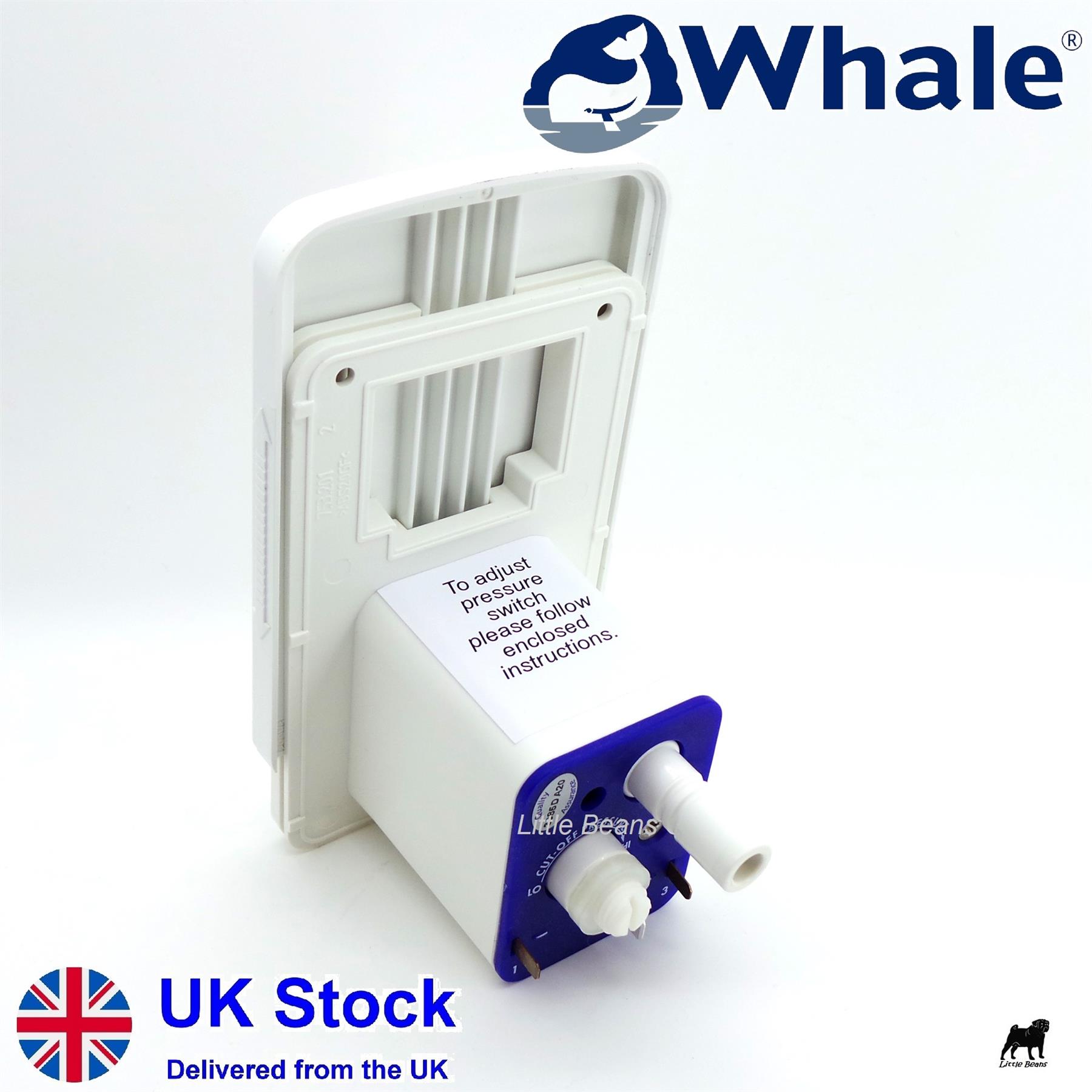 WHALE Watermaster Easi Slide Water Inlet Socket & Lid White Caravan