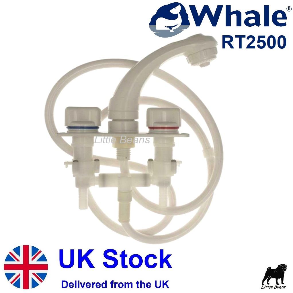 WHALE Elegance Mixer Tap / Shower White Caravan Campervan RT2500