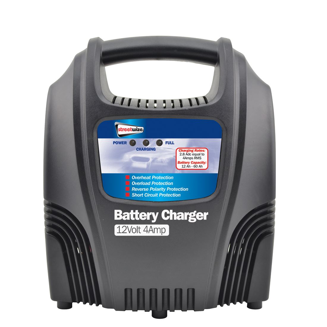 Streetwize Garage Compact Car Vehicle Battery Charger 12v 4A