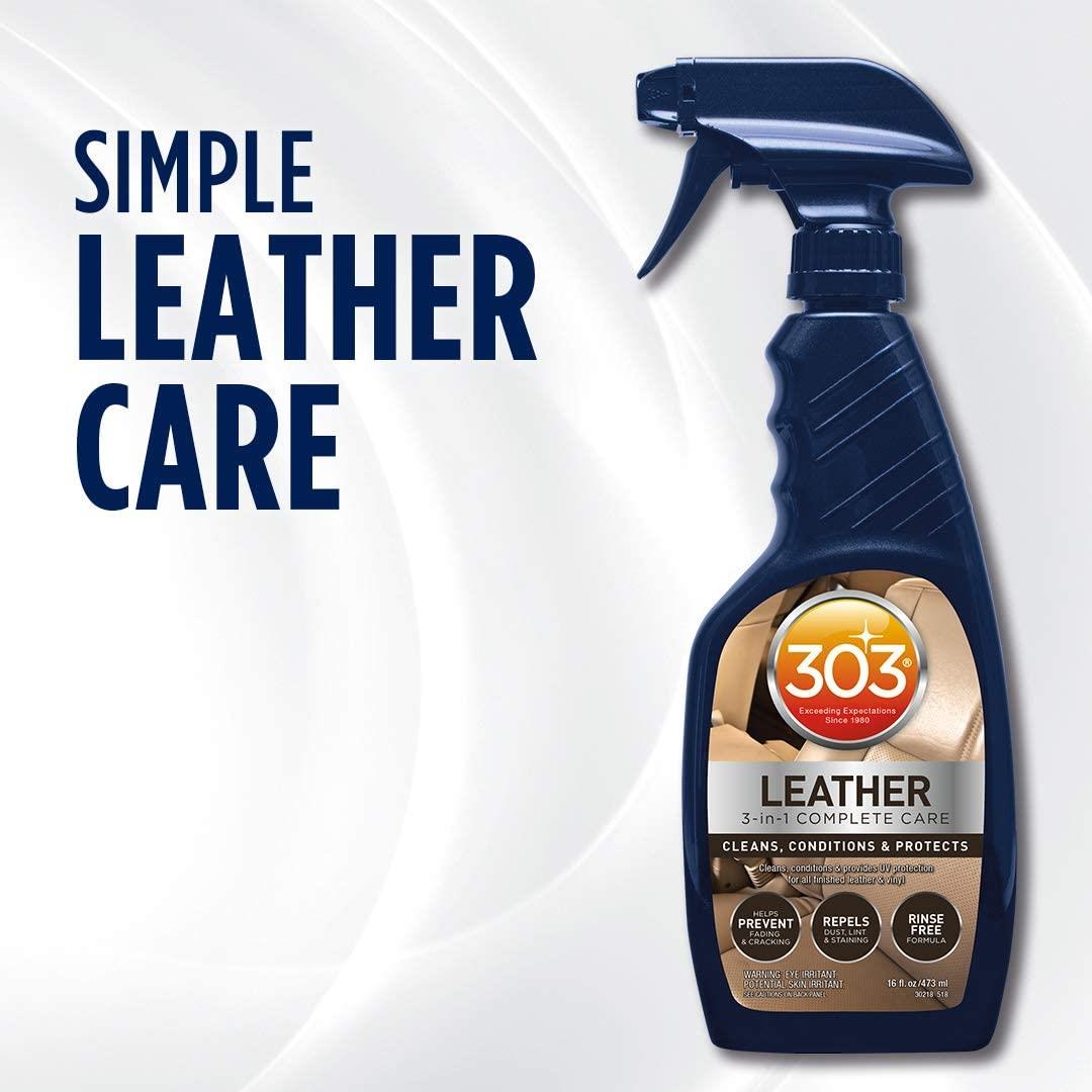 303 3 in 1 Complete Leather & Vinyl Surfaces Cleaner Conditioner 16oz