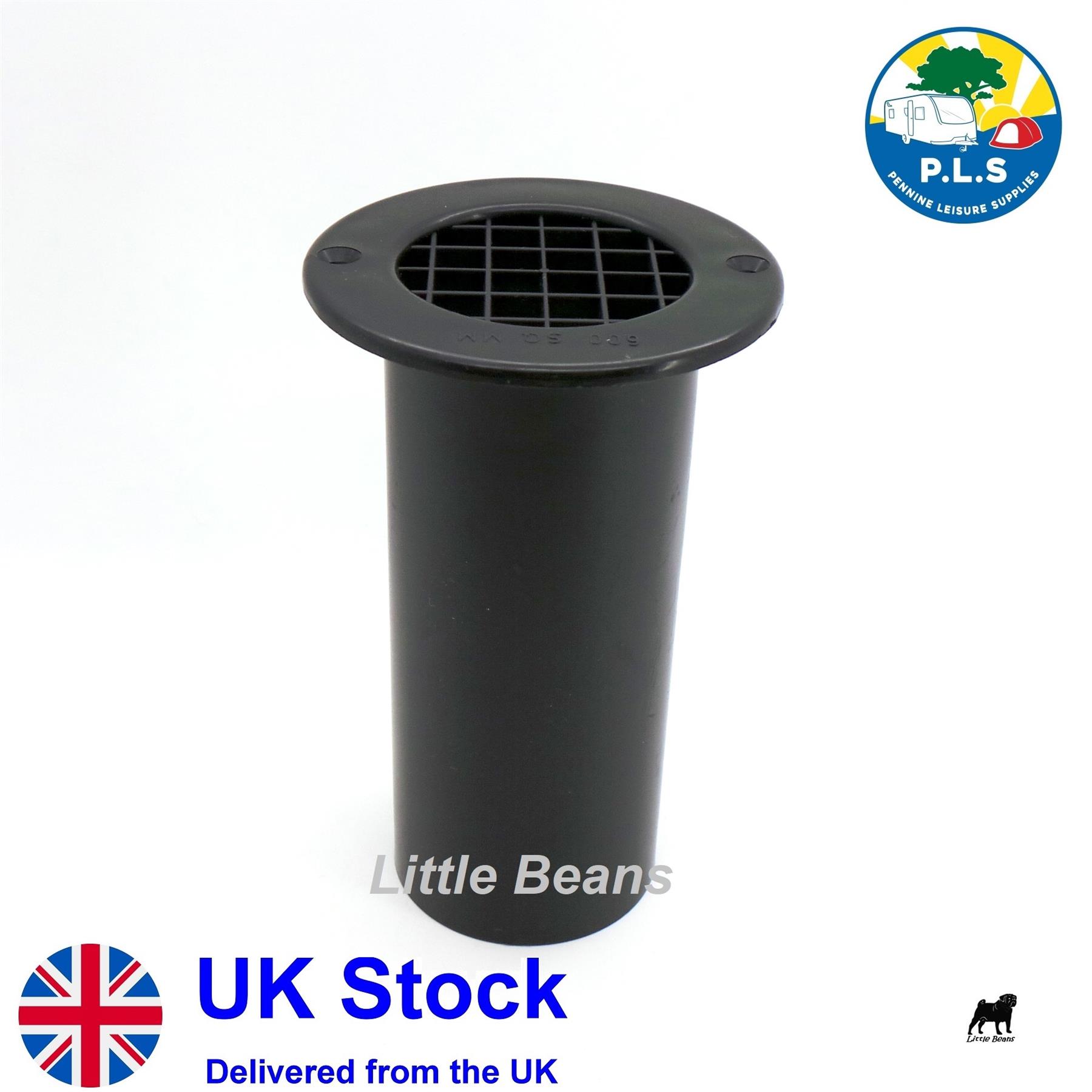 3 x Gas Drop Out Round Floor Vent Campervan Caravan Motorhome Black
