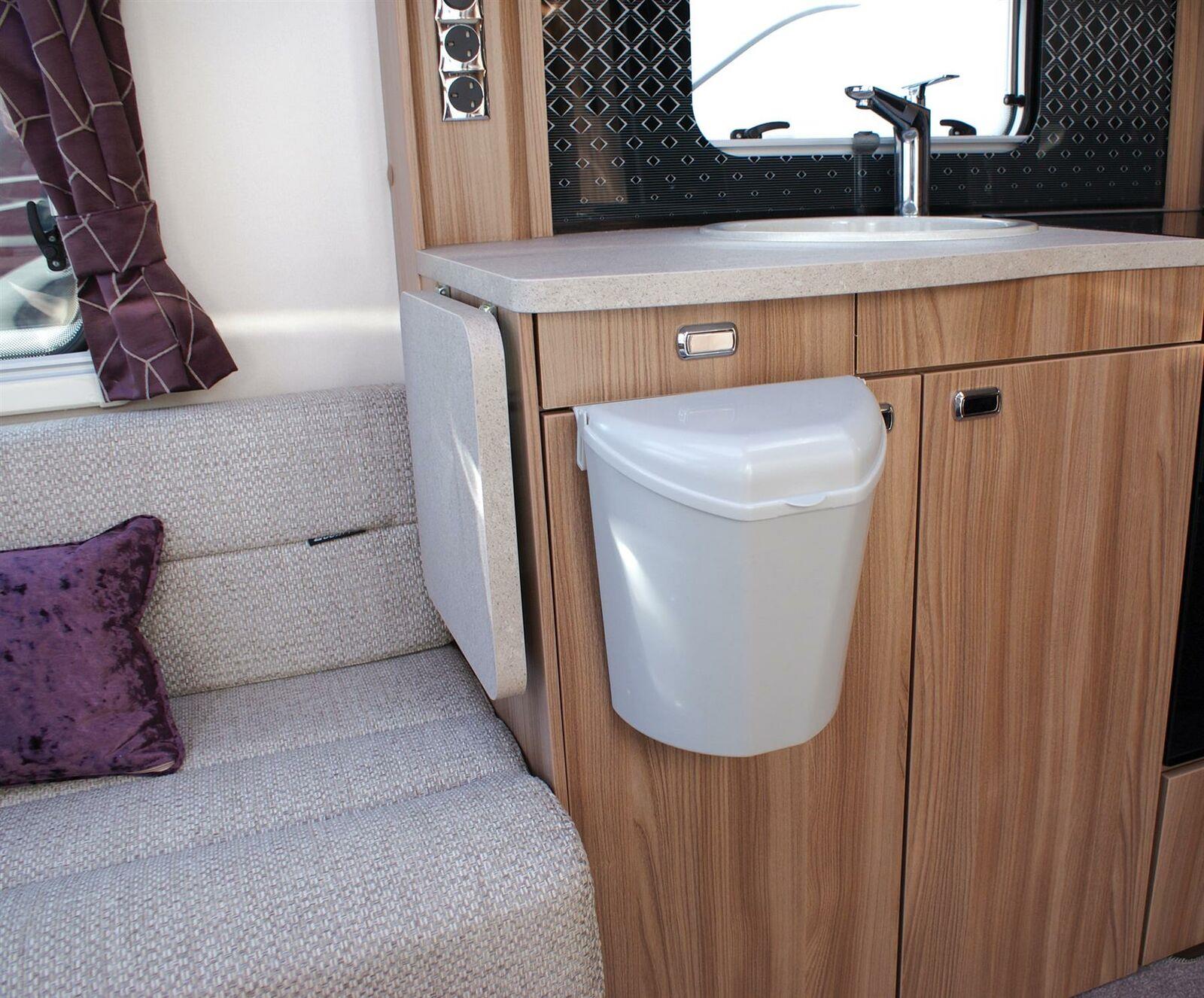 Caravan Motorhome Plastic Removable Cupboard Door Waste Bin Fixing