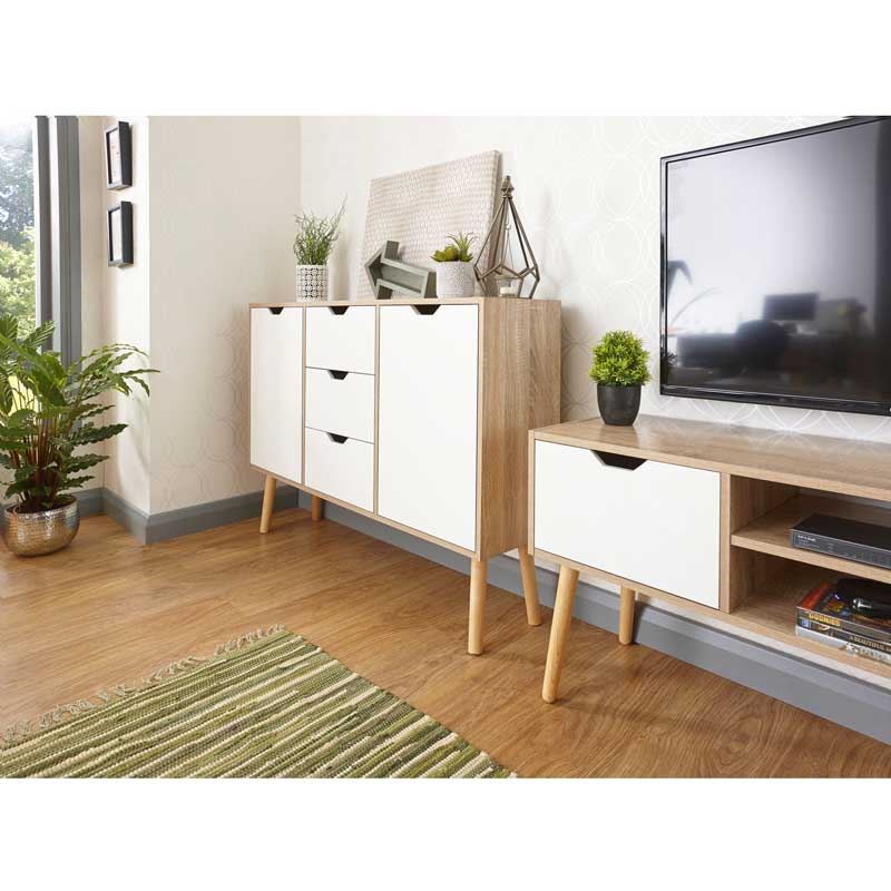 Stockholm Range Tv Stand Coffee Table 2 Door 2 Drawers Shelves