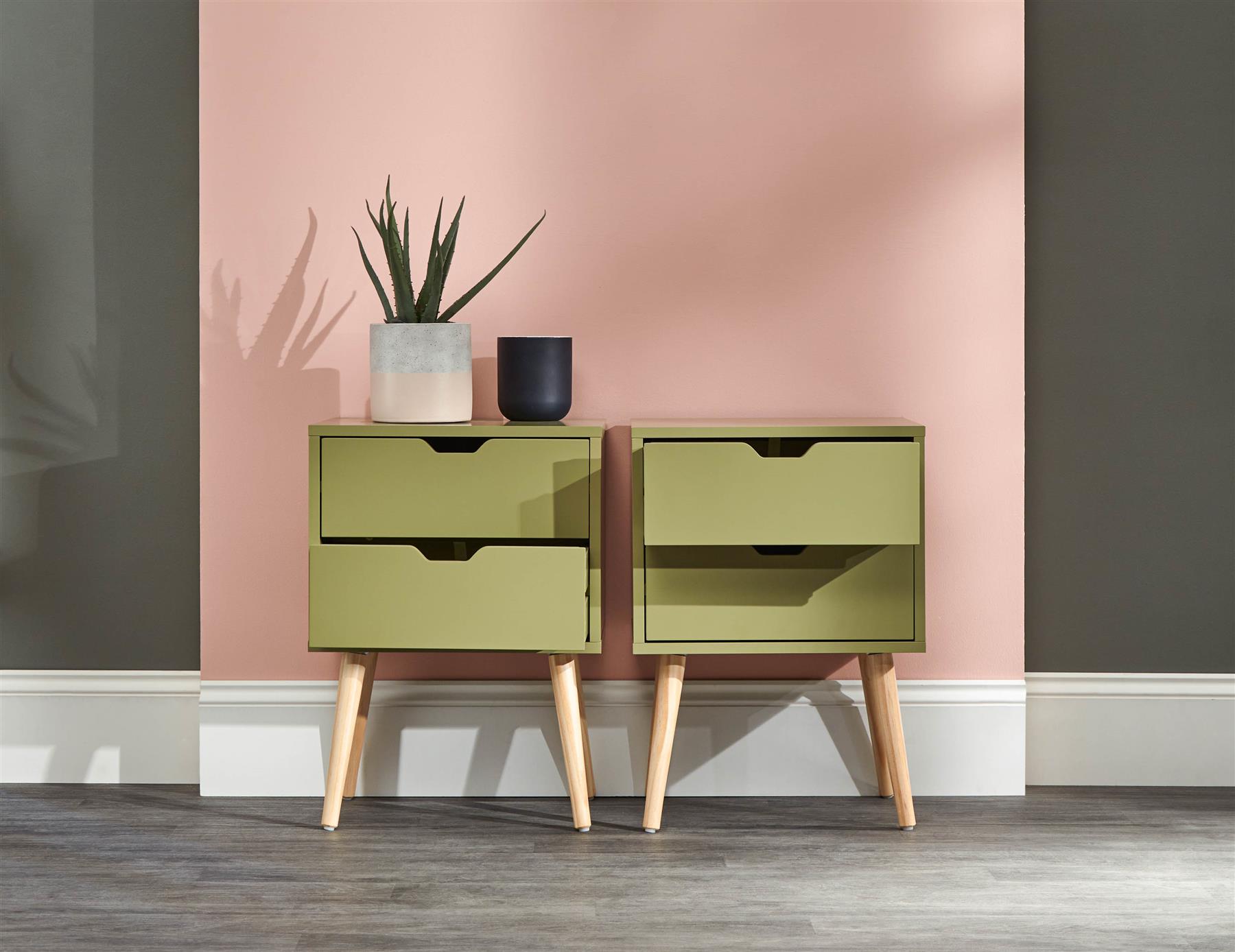 SINGLE 2DRAWER BEDSIDE TABLE LAMP SIDE CHEST STORAGE eBay