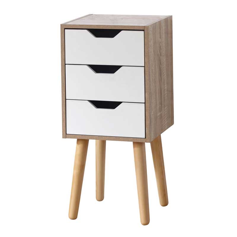 Stockholm 3 Drawers Slim Chest Cabinet Cupboard Slimline Storage