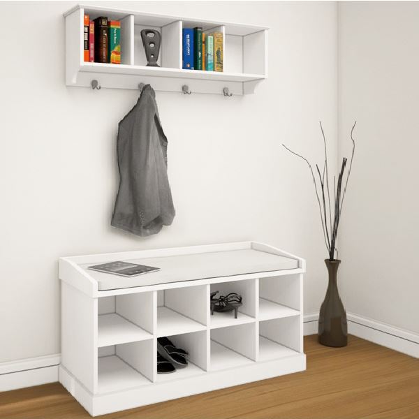 COAT RACK SHOE BENCH HALLWAY STORAGE CABINET HANGER HOOKS W PADDED Classy Coat Rack With Bench COAT RACK SHOE BENCH HALLWAY STORAGE CABINET HANGER HOOKS W PADDED Classy Coat Rack With Bench