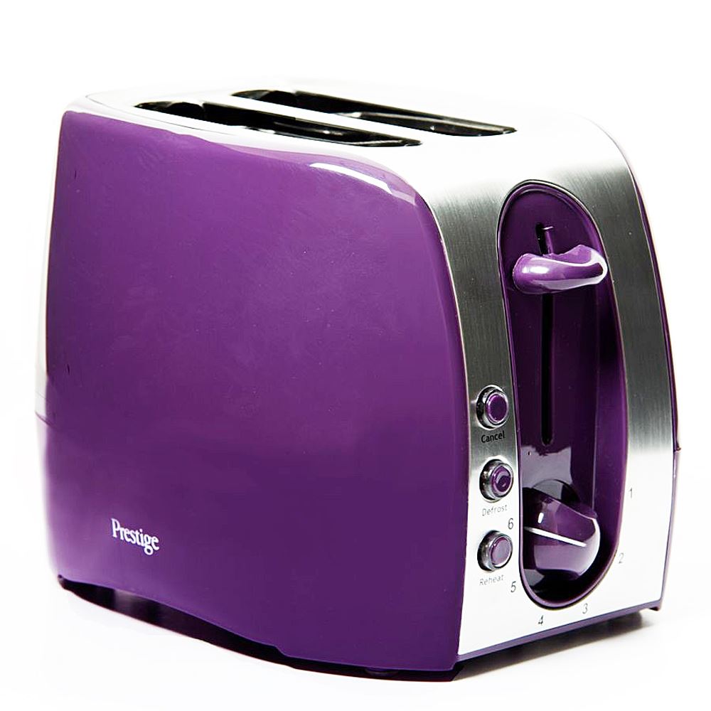 2 SLICE ELECTRIC TOASTER AUTO POPUP PRESTIGE SYNERGY PLASTIC KITCHEN