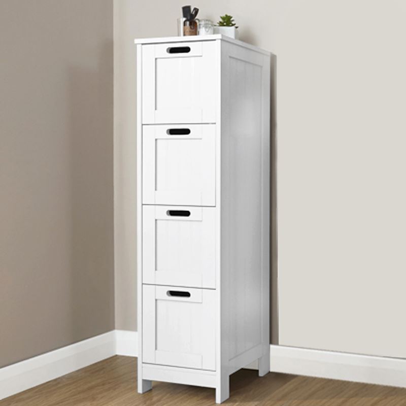 Colonial Range Bathroom 4 Drawer Slim Chest Cabinet Cupboard