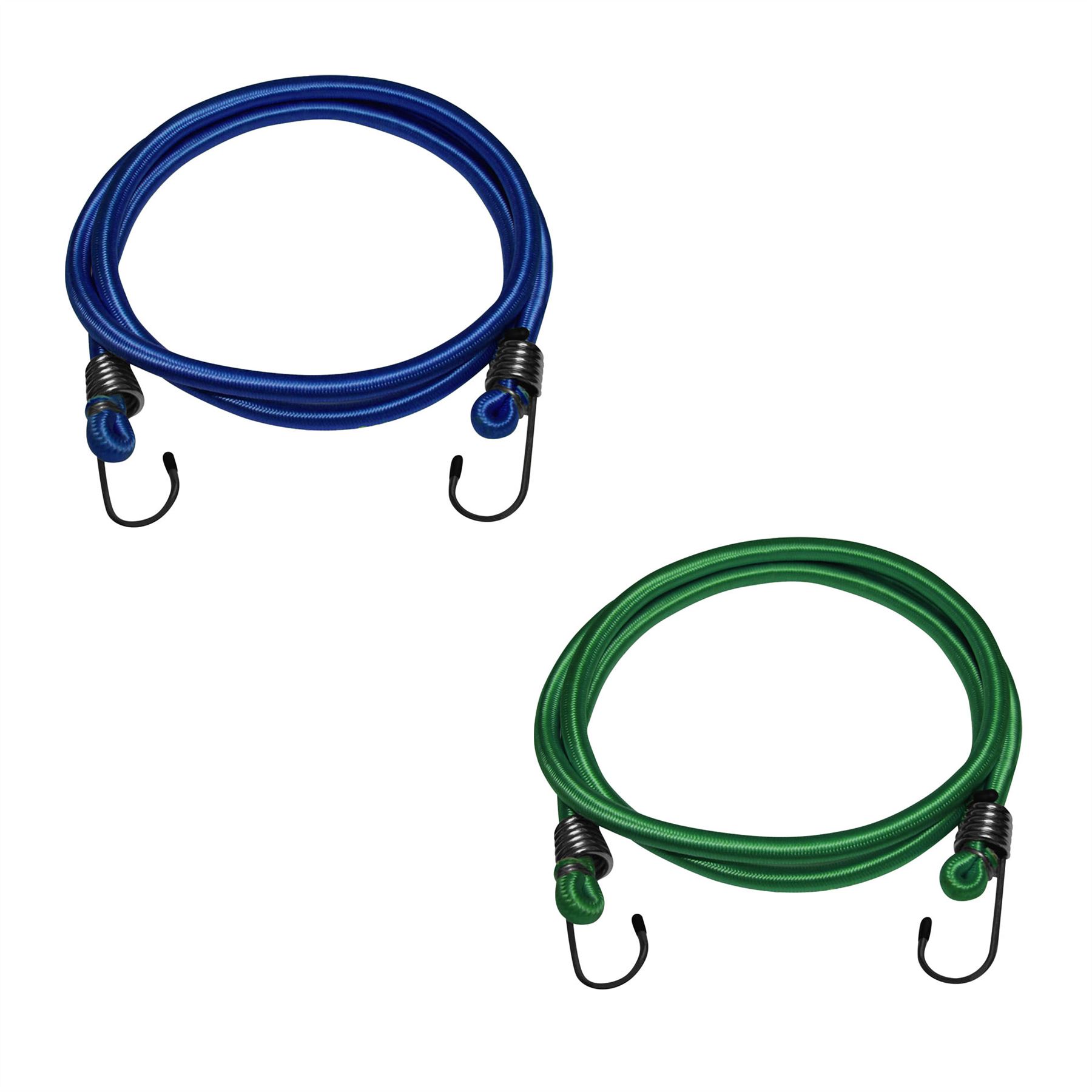 RAPIDE HEAVY DUTY DOUBLE ENDED BUNGEE CORD TIE STRAP STRETCH ROPE HOOK 1.6M